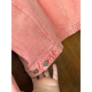 GAP sz S Oversized Pink Washed Denim Jean Jacket Baggy Streetwear Heavy Staple thumbnail 7