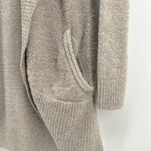 Barefoot Dreams CozyChic Lite Circle Cardigan Shawl Collar Open‎ Front Tan XS/S thumbnail 3