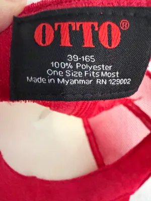 OTTO Red and White 'BASEBALL' Trucker Hat thumbnail 7