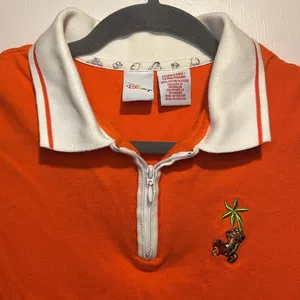 Disney- Vintage Neon Orange Tigger Design Collared Embroidered Vest- XL thumbnail 3