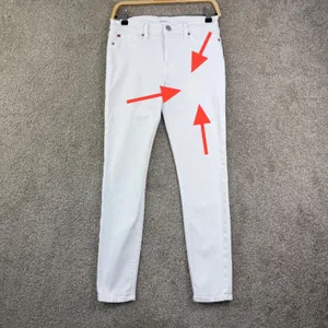Hudson Skinny Jeans Womens 29 White Mid Rise Minimalist Designer Denim Preppy thumbnail 2
