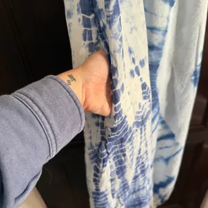 FREE PEOPLE Moody Blues Blue and White Tie Dye Balloon Leg Jumpsuit extra Small thumbnail 5