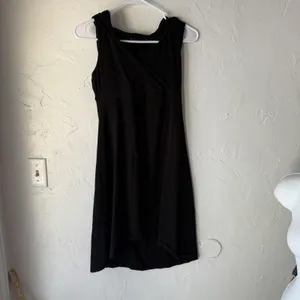 Prana Dress Womens Small Black Sleeveless‎ Hooded Midi Casual Travel Yoga thumbnail 3