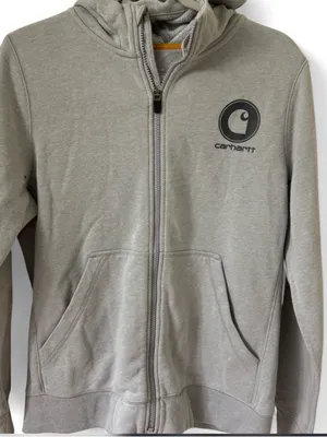 Carhartt Men's Utility Zip Hoodie Jacket in Light Gray thumbnail 1