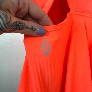 NEW Free People Movement Neon Coral Kiss My Ace Tennis Dress Sporty Romper XS thumbnail 7