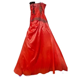 Riva Designs Strapless Beaded Coral Prom Gown NWT Size 6 thumbnail 5
