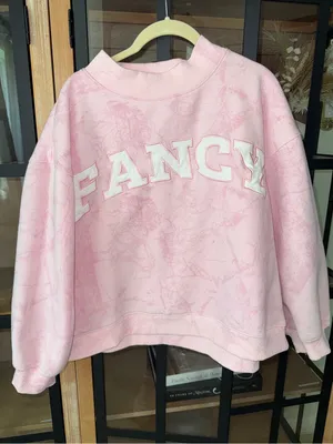 Shop Fancy camo mockneck sweatshirt pullover varsity letters parke thumbnail 1
