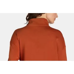 Time and Tru Womens Sweatshirt Size M Auburn Sun Washed Mock Neck Button Placket thumbnail 8