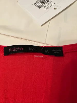 Fraiche by J Red Wrap-Front Wide-Leg Jumpsuit - NWT - Size M thumbnail 9