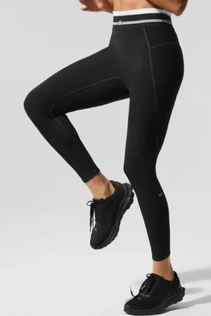 Alo Yoga Airbrush High-Waist 7/8 Better Together Legging Black/White M thumbnail 1