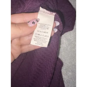 Free People We The Free Purple Thermal Waffle Knit Layered Tunic Top L thumbnail 6
