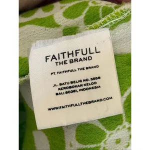 Faithfull the Brand Olinda Green Ivy Floral Puff Sleeve Maxi Dress Size 4 Small thumbnail 4