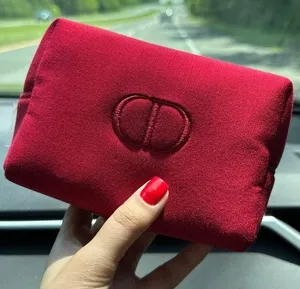 Christian Dior Cosmetic Makeup Pouch Bag Red thumbnail 1