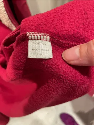 Cute soft Victoria’s Secret fleece trim sweatshirt robe pockets plum wine thumbnail 7