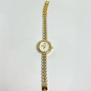 Gold and Pearl dainty vintage style watch thumbnail 3