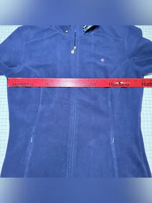 LILLY PULITZER Fleece Sweater Jacket Women Small Blue Full Zip Pockets Stretch thumbnail 4