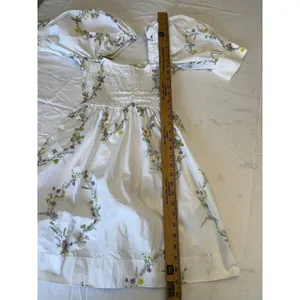 GANNI Floral Printed Poplin Cotton Mini-Dress 2 NWT Sun Puff Sleeve Cottagecore thumbnail 5