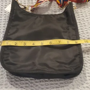 Stylish Black Bag with Multicolor Strap (28) thumbnail 6