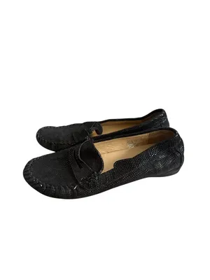 VAN ELI Black Leather Loafers Flats Size 6.5 thumbnail 5