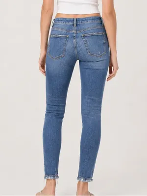 Zara Distressed Slim Skinny Jeans Size 34 Blue Denim thumbnail 2