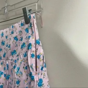 Zara FLORAL SATIN EFFECT MINI SKIRT 7385/043 Small thumbnail 5