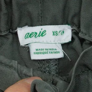 Aerie‎ Womens Paperbag Shorts Size XS Green Lyocell Tie Waist Casual Lightweight thumbnail 3