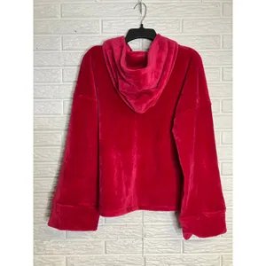 Free People movement Cherry hoodie plush women's size small pink red cozy winter thumbnail 7