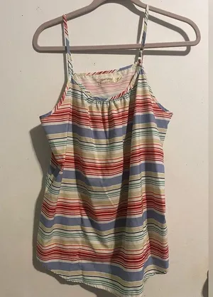 Faded Glory Pink‎ and Blue Sleeveless Camisole thumbnail 1