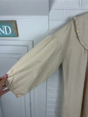 NWT Amazon Neutral Gingham Check Collared Dress Size XL thumbnail 5