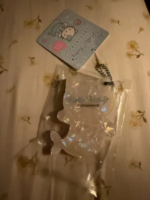 Hello Kitty Mermaid Shell Slide Mirror Charm blue Stone Unopened Sanrio thumbnail 3