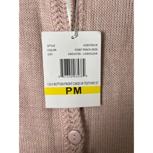 Soft Girl Blush Pink Knit Cardigan Button‎ Front Cottagecore Coquette Kawaii NEW thumbnail 7
