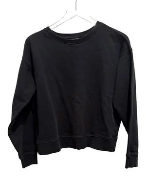 PACT Organic Cotton Crewneck Sweatshirt in Black Unisex Size Small Pullover thumbnail 1