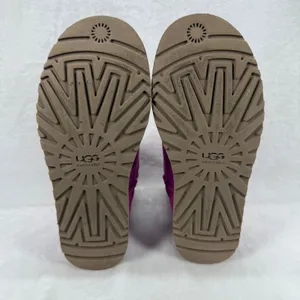 UGG Mini Boots Suede Leather Sheepskin‎ Lined SugarPlum Women's Size 6 thumbnail 8