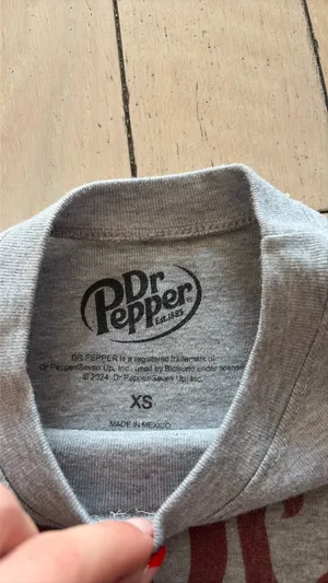 Dr Pepper baby tee Gray Size XS thumbnail 2