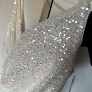 Bella and Bloom Take My Hand White Sequin Slit Maxi Dress Formal Bridal Prom L thumbnail 3
