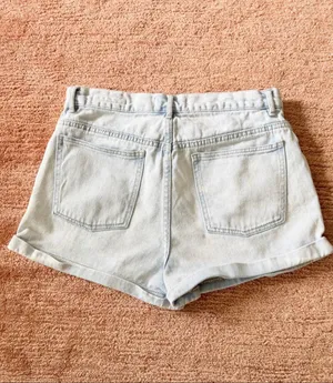PacSun Mom Denim Shorts Light Wash High Rise Cuffed Size 29 thumbnail 9
