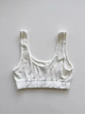 Zara Terry Cloth Cropped Top Size Medium thumbnail 2