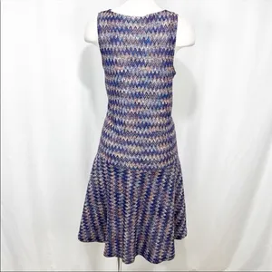 Anthro Maeve westwater‎ chevron knit v neck dress xs thumbnail 7