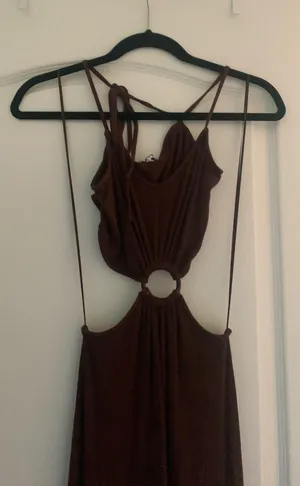 Brown Cutout Dress Size M thumbnail 3