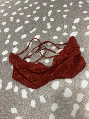 Intimately Free People Bandeau Bralette Rust Strappy Back essential strapless thumbnail 9