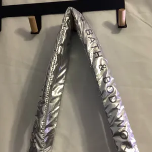 Bath & body Works Silver metallic Tote Bag thumbnail 5