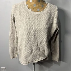 Madewell Crewneck Beige Sweater Size Large thumbnail 1