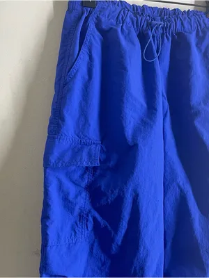 Love Tree Nylon Cargo Pants size S Blue Purple Parachute Jogger Lightweight thumbnail 4