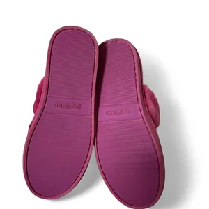 Y2K Juicy Couture Pink Rhinestone Embellished Faux Fur‎ Scuff Slippers coquette thumbnail 3