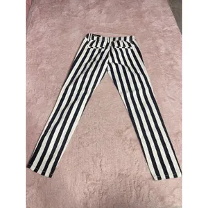 Women's/Juniors V.I.P. Black & White Stripe Size‎ 1/2 New I0200 thumbnail 6