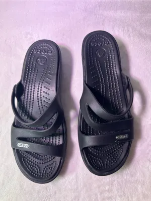 CROCS Black Dual-Strap Slide Sandals thumbnail 4