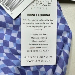 L*Space Blue and White Checkered Leggings thumbnail 10