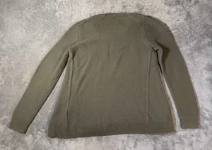 Madewell Women’s Medium Olive Green Textured Knit Crew Neck Sweater Cotton Blend thumbnail 6