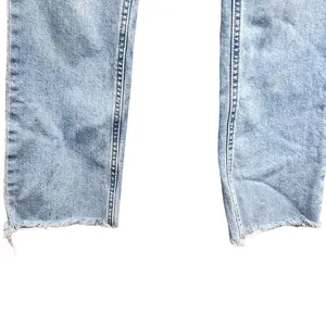 Everlane The Cheeky Straight Leg Raw Hem Light Wash Jeans Denim 26 ACTUAL‎ 28" thumbnail 7