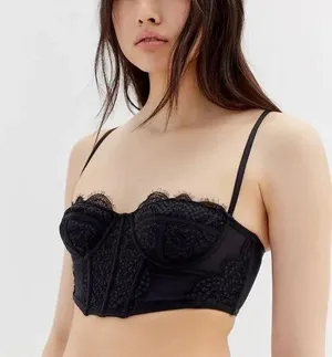 Urban Outfitters | Out From Under Black Modern Love Ribcage Corset | Medium thumbnail 1